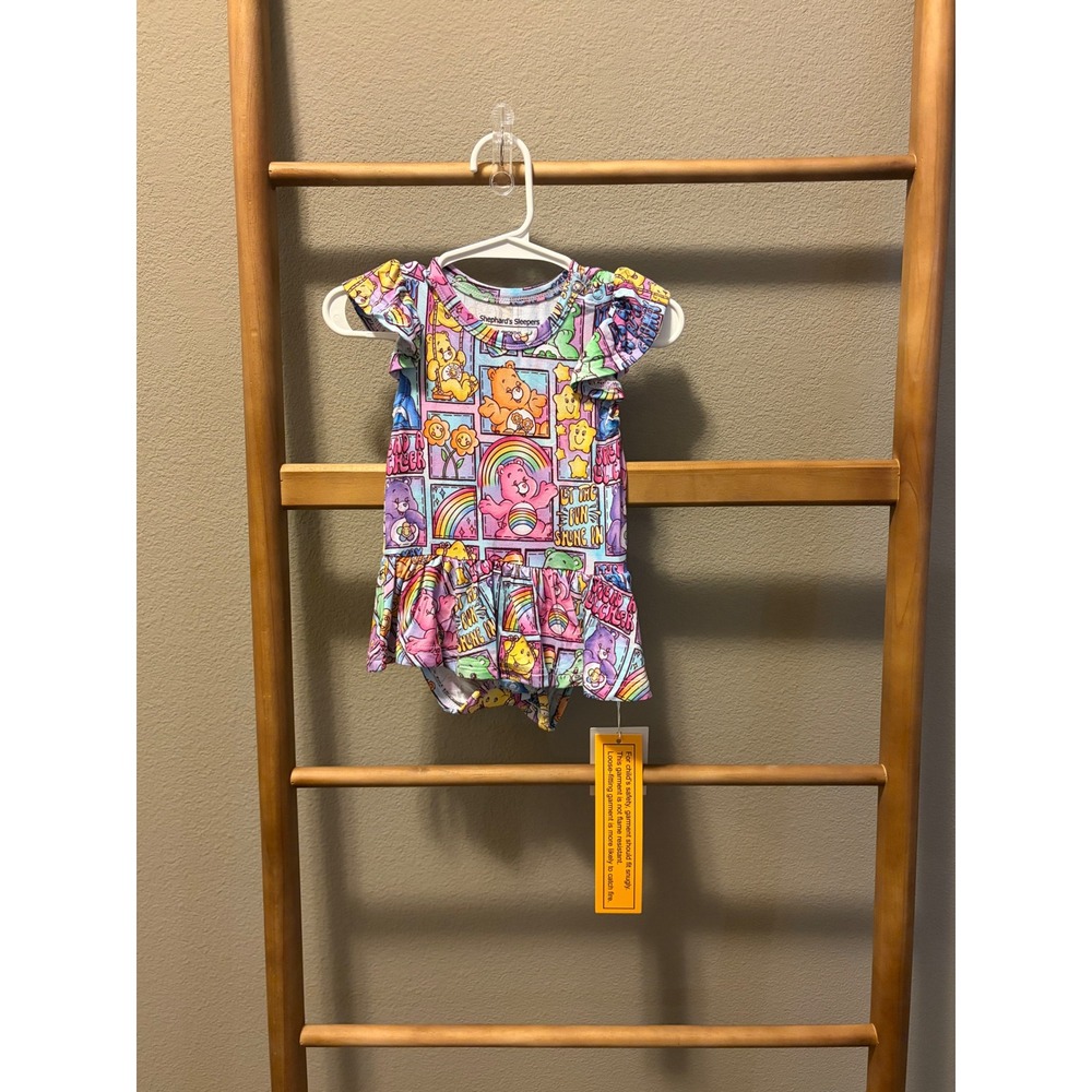 Shephard's‎ Sleepers Bamboo Care Bears Romper Short Sleeve Ruffle 3-6M NWT